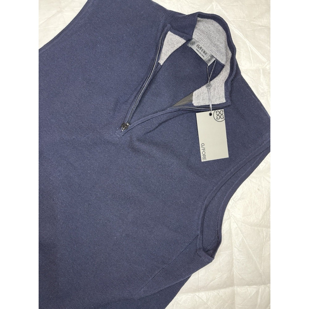G/FORE Men's Twilight Merino Wool‎ Tech Lined Slim Fit Blue Vest Large Golf NWT